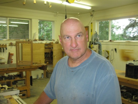 Chris in the shop